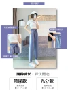 2022 New Ice silk sportswear pants for women, loose and tight-fitting summer, slim 9-inch casual pants, slimming and versatile Harem pants Specification image